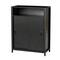Glitzhome® 32" Black Double Door Modern Storage Floor Cabinet